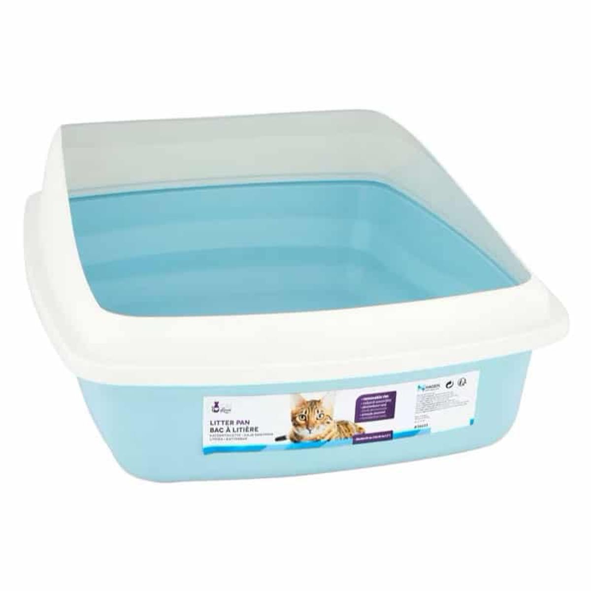CATIT - Baño Arenero Gato Cat Love Con Bordes Color Celeste Gris