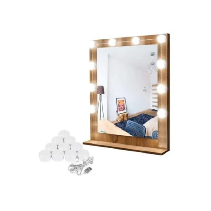 ESHOPANGIE - Kit 10 Luces Ampolleta Espejo 3 Modos Maquillaje Fotografía