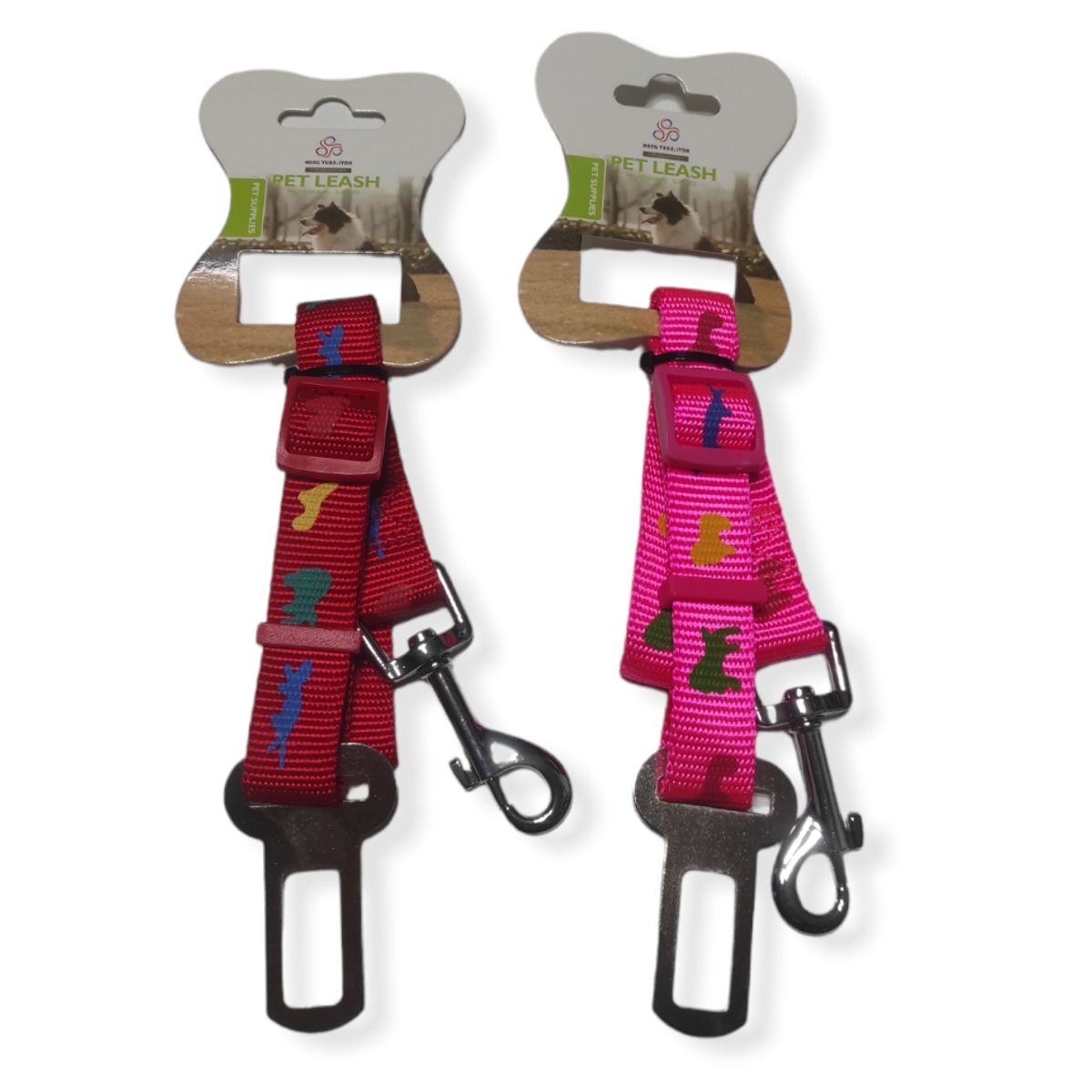 GENERICO - Pack 2 Cinturon Seguridad Mascota Vehiculo Macho Diseño