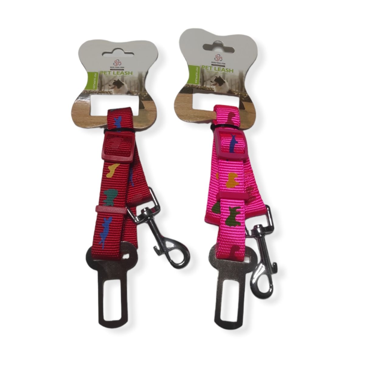 GENERICO - Pack 2 Cinturon Seguridad Mascota Vehiculo Macho Diseño