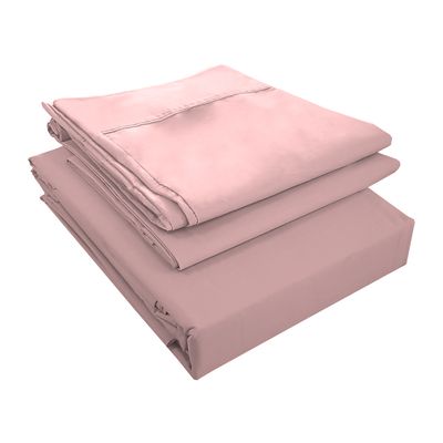 Imagen 2 del producto Juego de Sabanas 200 Hilos Lisa Palo Rosa 1,5 Plazas