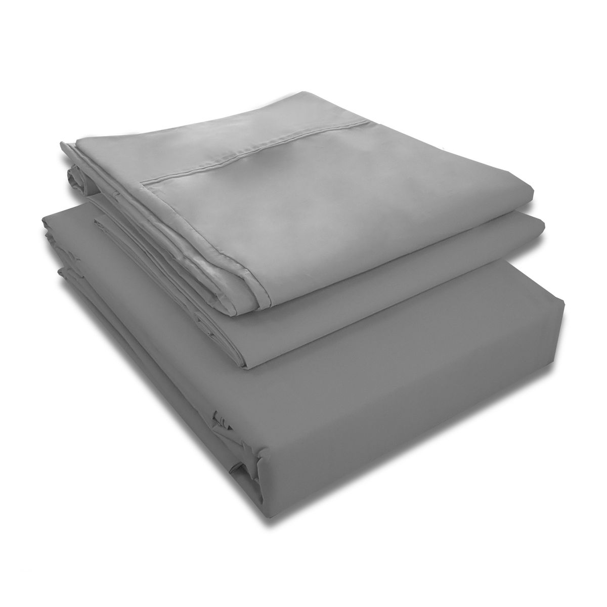 MALLORCA - Juego de Sabanas T200 Lisa Gris Superking