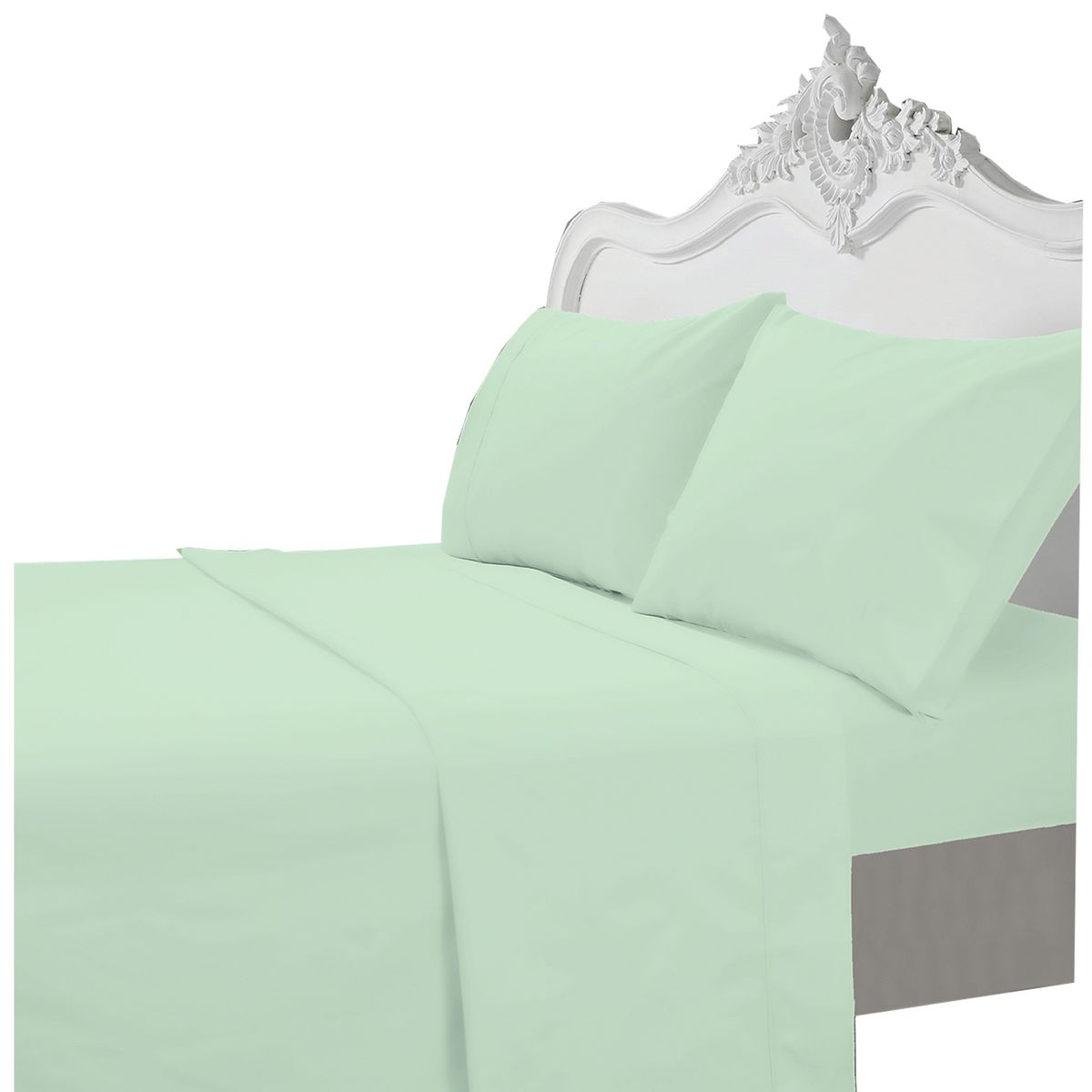 MALLORCA - Juego de Sabanas 200 Hilos Lisa Esmeralda Superking