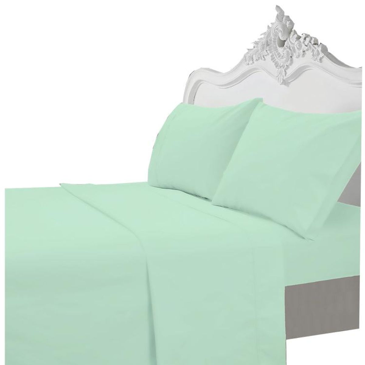 MALLORCA - Juego de Sabanas 200 Hilos Lisa Esmeralda 2 Pzas