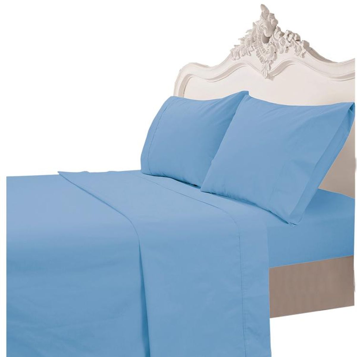 MALLORCA - Juego de Sabanas T200 Lisa Indigo King