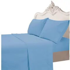 MALLORCA - Juego de Sabanas T200 Lisa Indigo 2 Plazas