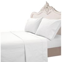 Juego de Sabanas 200 Hilos Lisa Blanca 1,5 Pzas