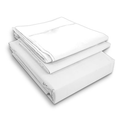 Imagen 2 del producto Juego de Sabanas 200 Hilos Lisa Blanca 1,5 Pzas