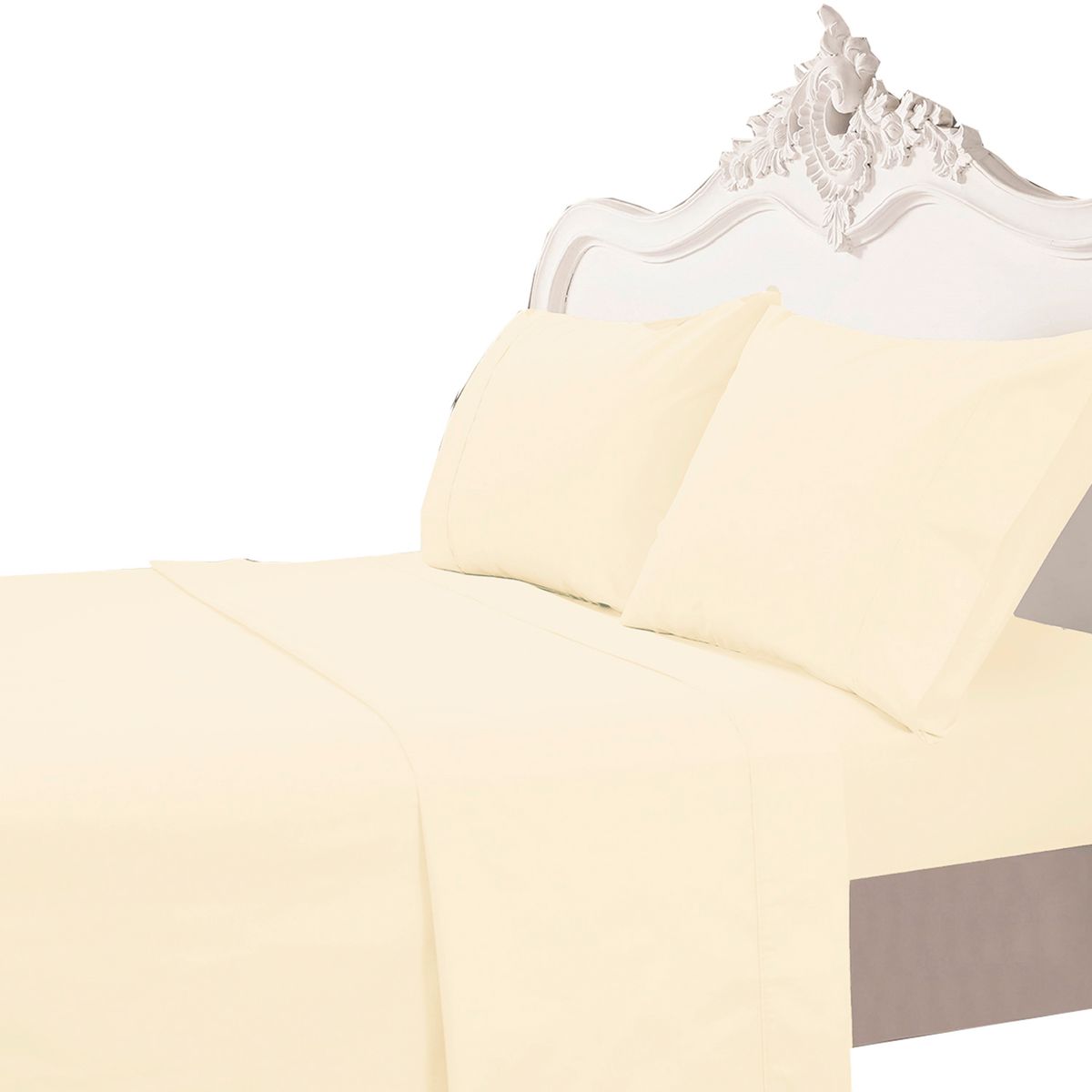 MALLORCA - Juego de Sabanas 200 Hilos Lisa Cruda 1,5 Pzas