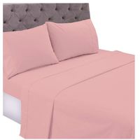 Juego de Sabanas 144 Hilos Lisa Palo Rosa 1,5 Plazas