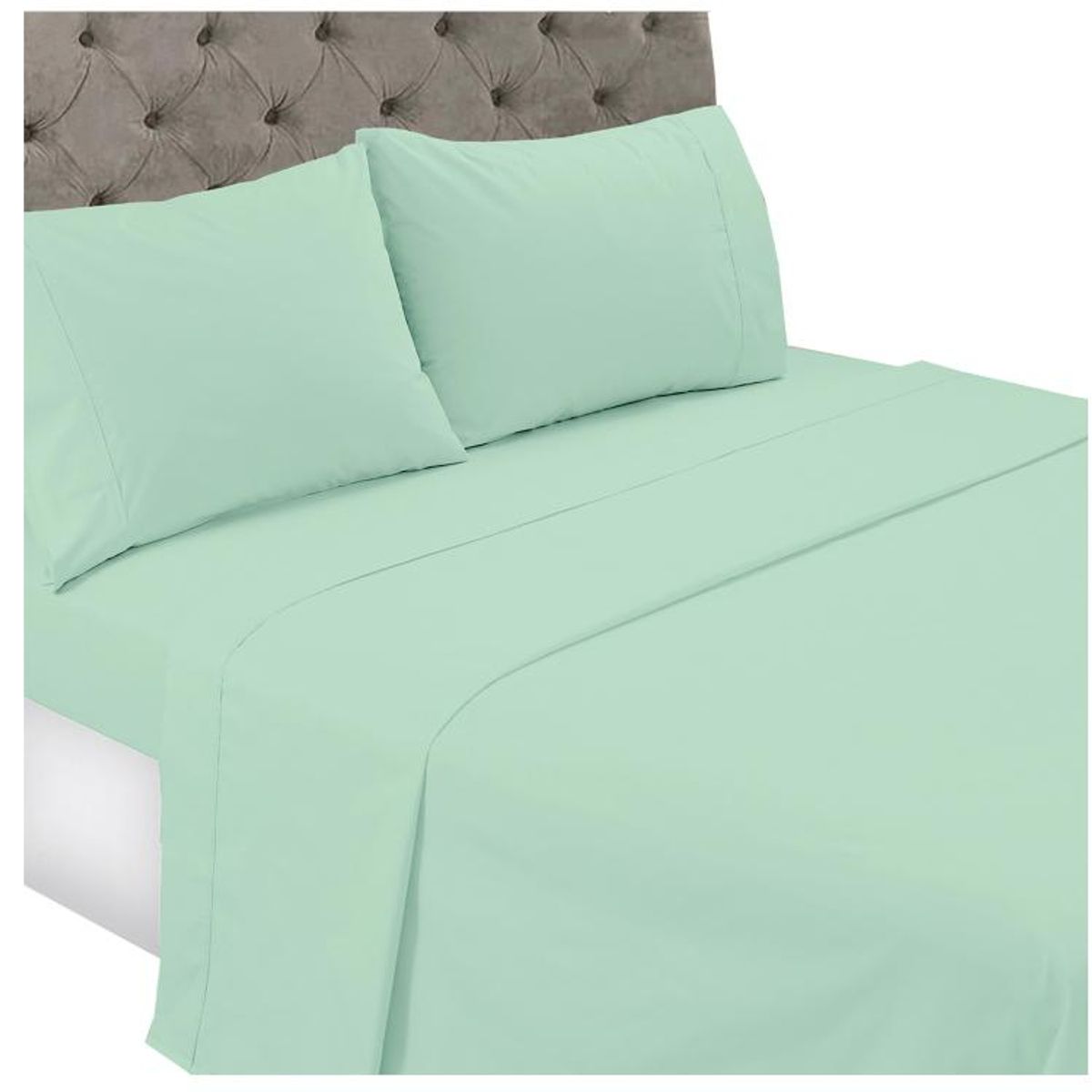 MALLORCA - Juego de Sabanas 144 Hilos Lisa Esmeralda King