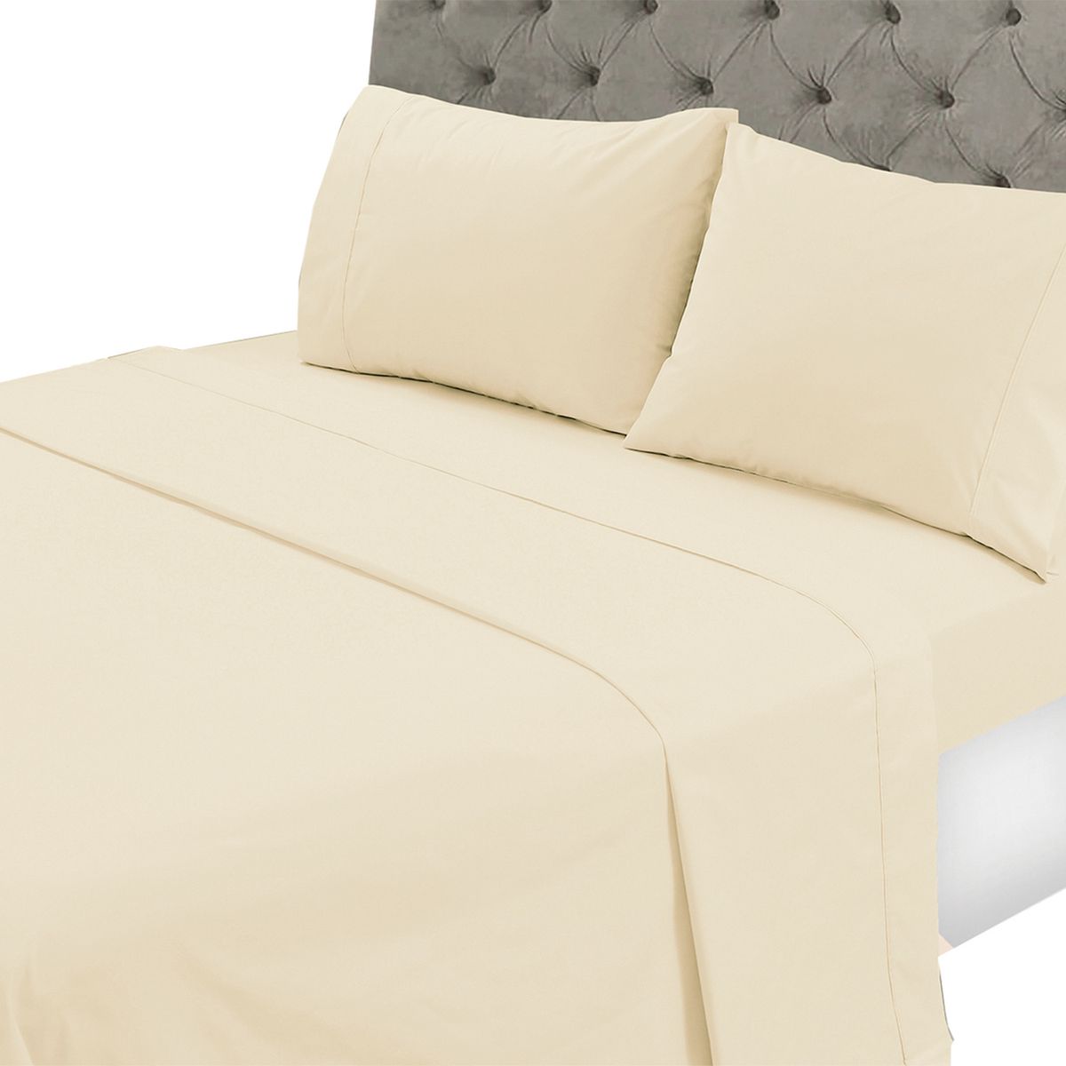 MALLORCA - Juego de Sabanas T144 Lisa Cruda Superking