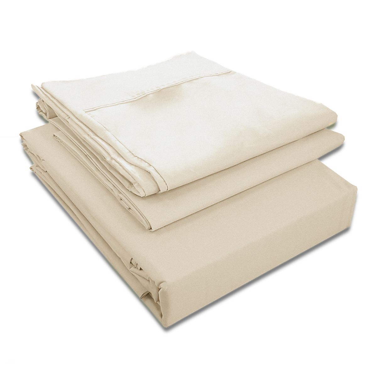 MALLORCA - Juego de Sabanas 144 Hilos Lisa Cruda 1,5 Plazas