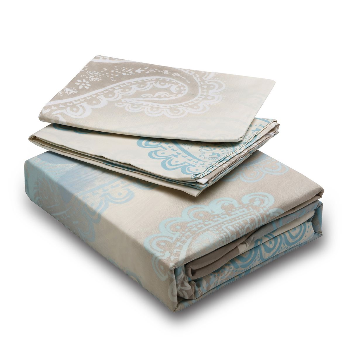 MALLORCA - Juego de Sabanas 144 Hilos King Vilafranca Turquesa