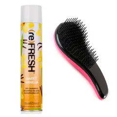 COSMETICAVAL - Kit Shampoo seco Refresh sin enjuague 342ml + Cepillo desenredante