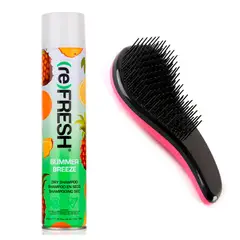 COSMETICAVAL - Kit Shampoo seco Refresh sin enjuague 342ml + Cepillo desenredante