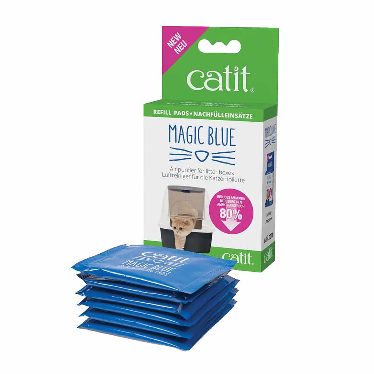 CATIT - Repuesto Almohadillas Catit Magic Blue, Pack 6 Und
