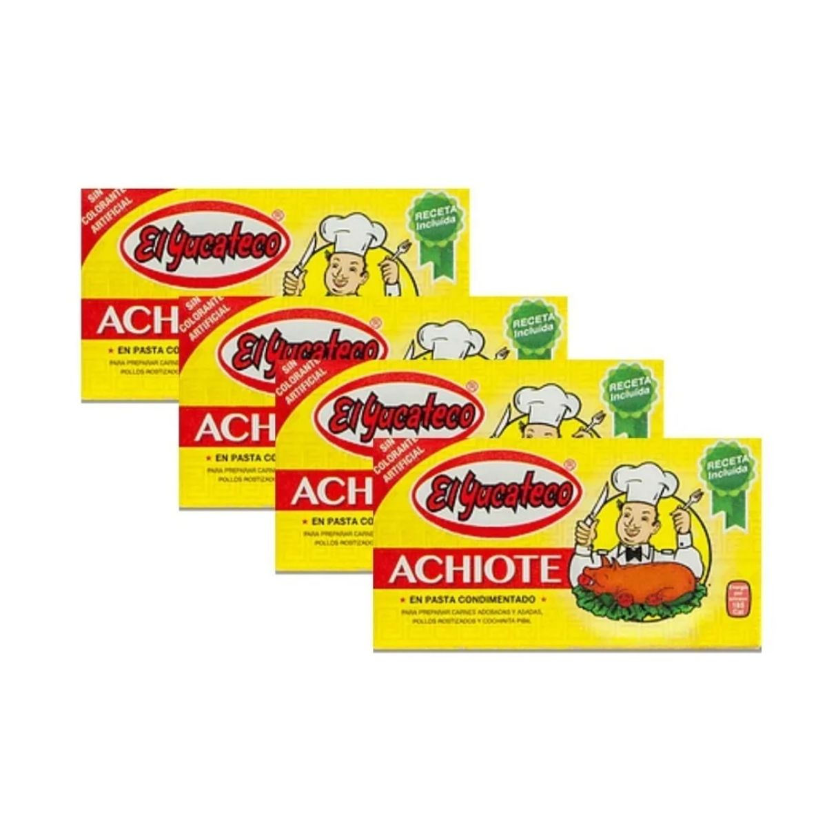 EL YUCATECO - Achiote En Pasta 100 Gr X 4 Unidades