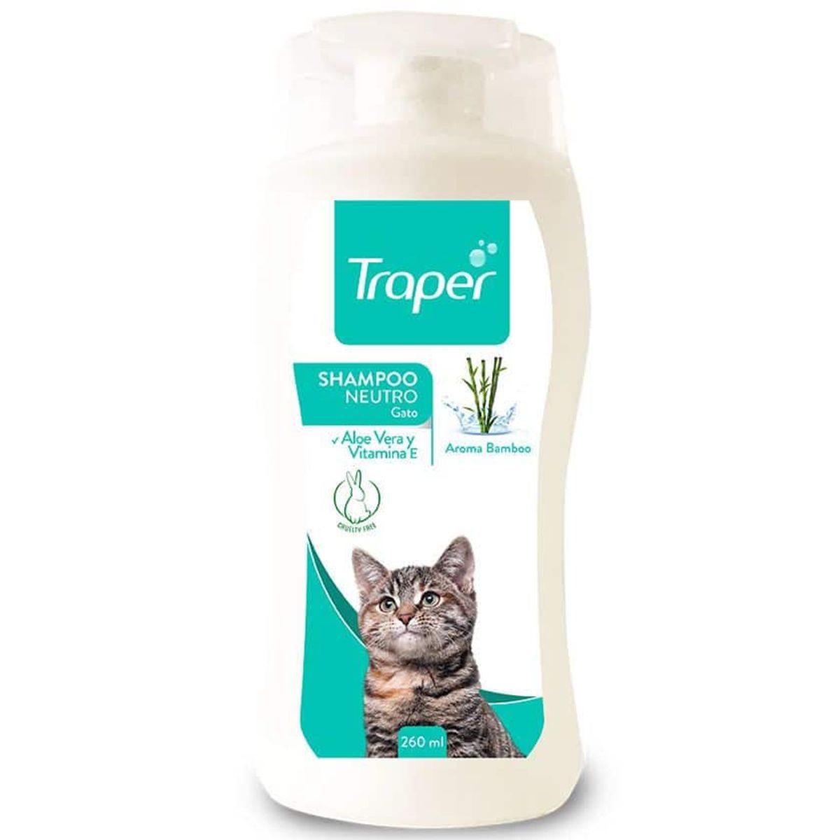 TRAPER - Shampoo Neutro Traper Hipoalergenico Gato, 260ml.