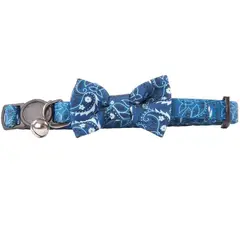 PAWISE - Collar Ajustable Gato Diseño Humita Azul