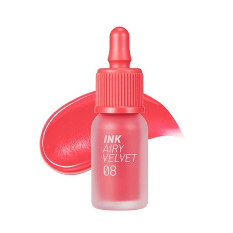 PERIPERA - Tinta Labial INK AIRY VELVET 008 PRETTY ORANGE PINK - Cosmética Coreana