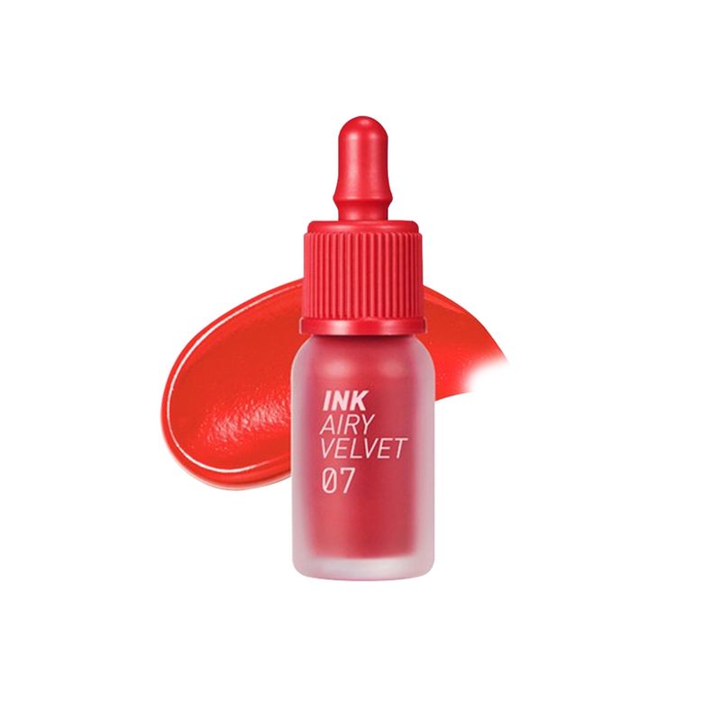PERIPERA - Tinta Labial INK AIRY VELVET 007 HEART GRAPEFRUIT - Cosmética Coreana