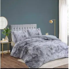 GENERICO - Cubrecama Peludo chiporro 2P Gris jaspeado