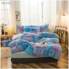 GENERICO - Cubrecama Peludo con chiporro 2 plazas Sulivan