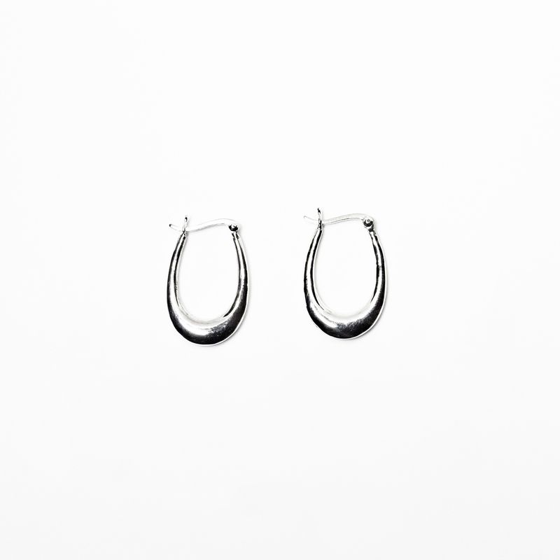 GENERICO - Aros Mujer Argolla Plata inflada 20 mm / 1.5 mm. Plata Philippa Joyas