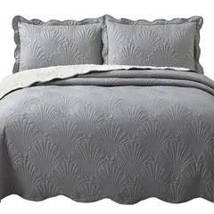 MALLORCA - Quilt Sherpa Paris Liso Gris Superking