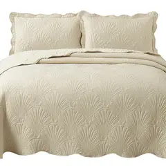 MALLORCA - Quilt Sherpa Paris Liso Crudo 2 Plazas