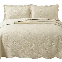 MALLORCA - Quilt Sherpa Paris Liso Crudo 1,5 Plazas