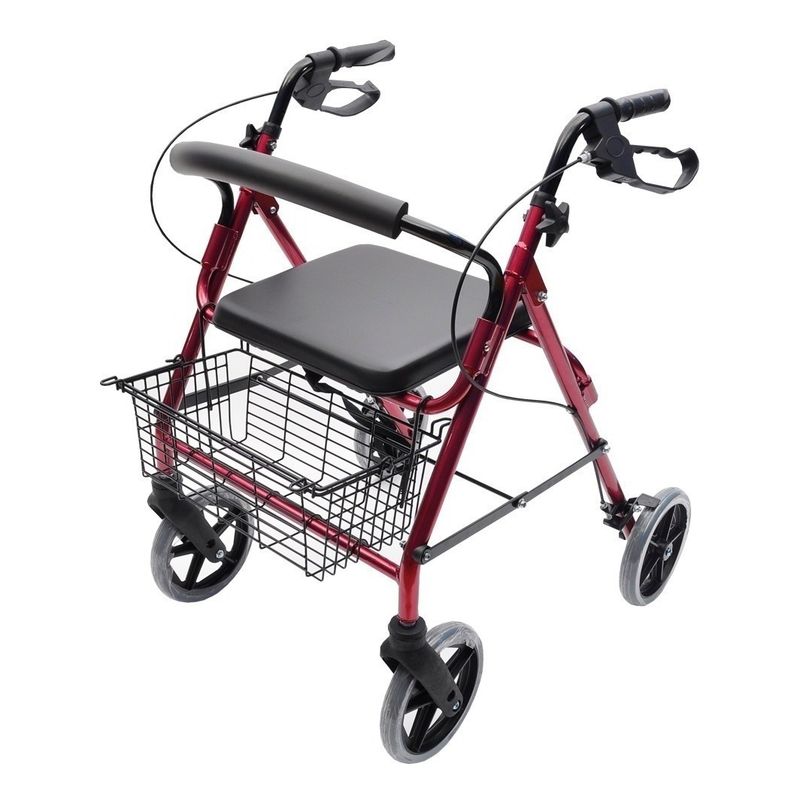 MEDICALTEC - Burrito Andador Ortopedico con Asiento y Ruedas