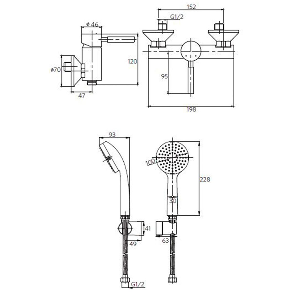 STRETTO - Monomando Ducha Oz Cromo