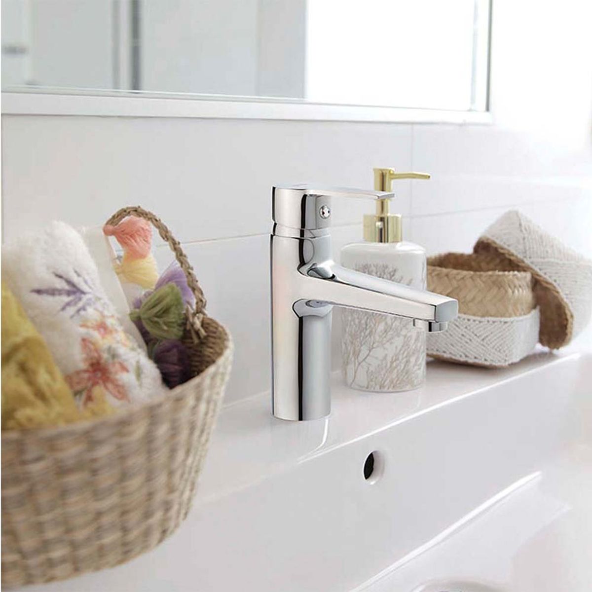 STRETTO - Monomando Lavamanos Sienna Cromo