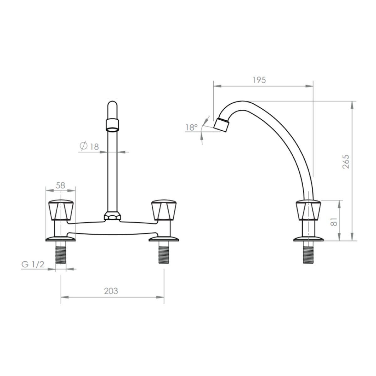 PMB - Combinación Lavaplatos 8" Miami Cromo