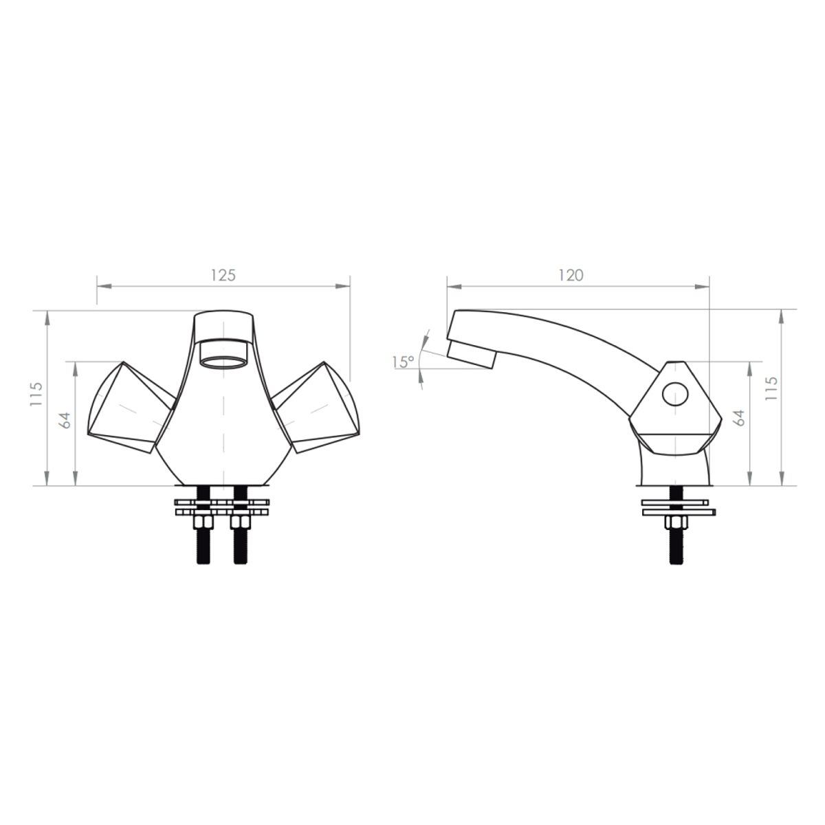 PMB - Monoblock Lavamanos Miami Cromo
