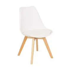 EAMES - Silla Tulip Acolchada Blanca