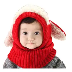 ONLY BABY - Gorro de invierno para Bebes y Niños Rojo_.