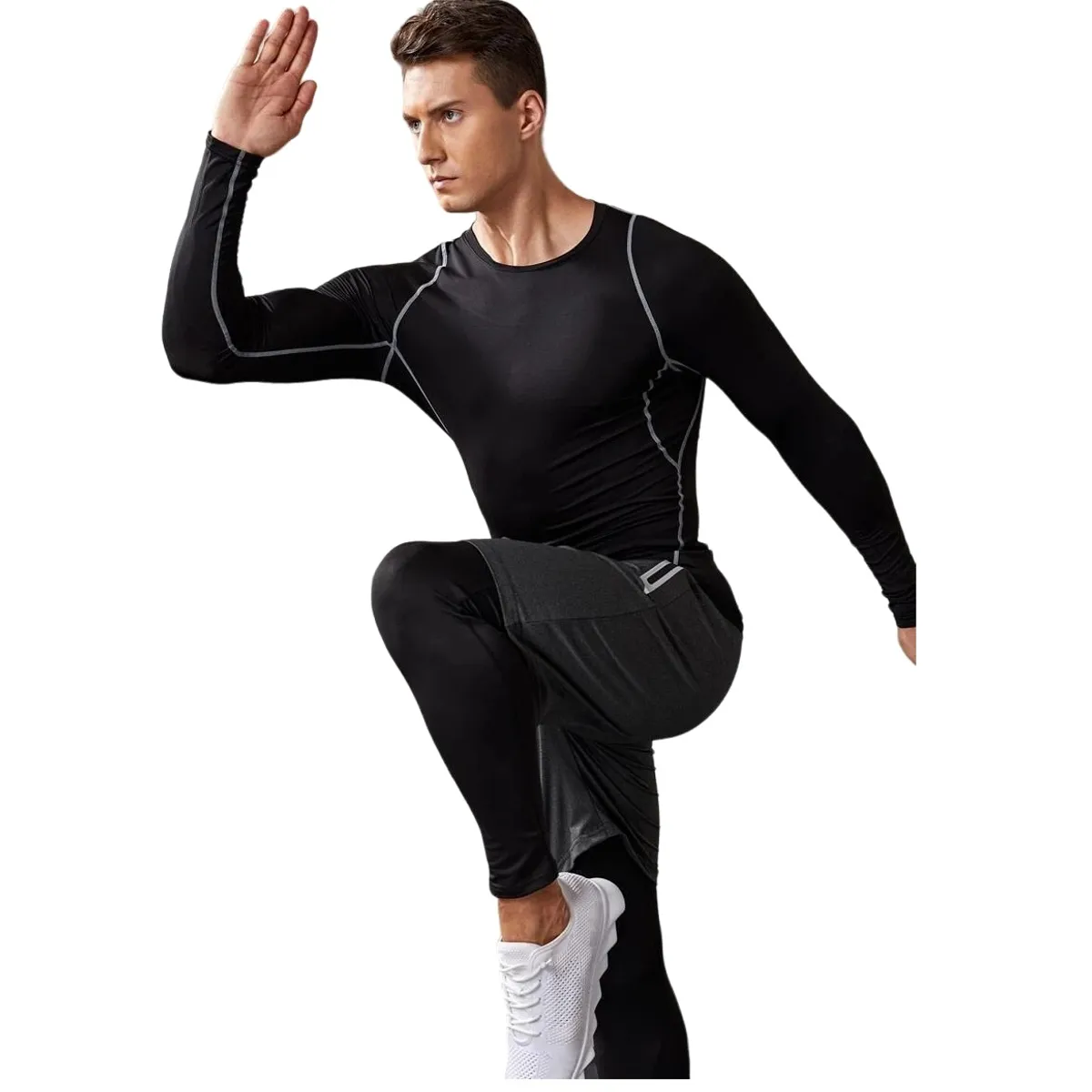 GARSIL - Primera Capa Calza Y Polera - Algodon Fibra Natural Conjunto De Hombre