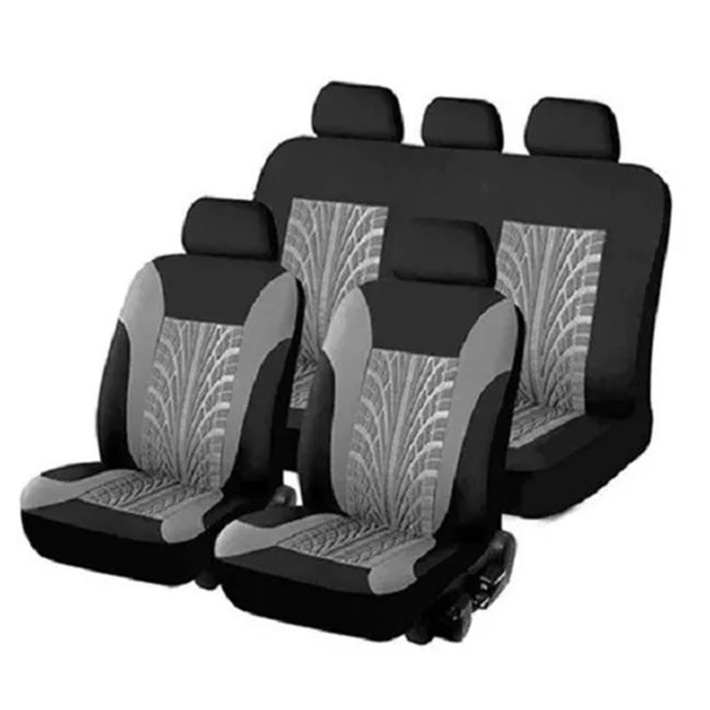 GOODCAR - Funda Cubre Asientos Goodcar 8 Piezas Gris/Negro