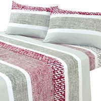 Juego de Sabanas 144 Hilos Plus King Telar Burdeo