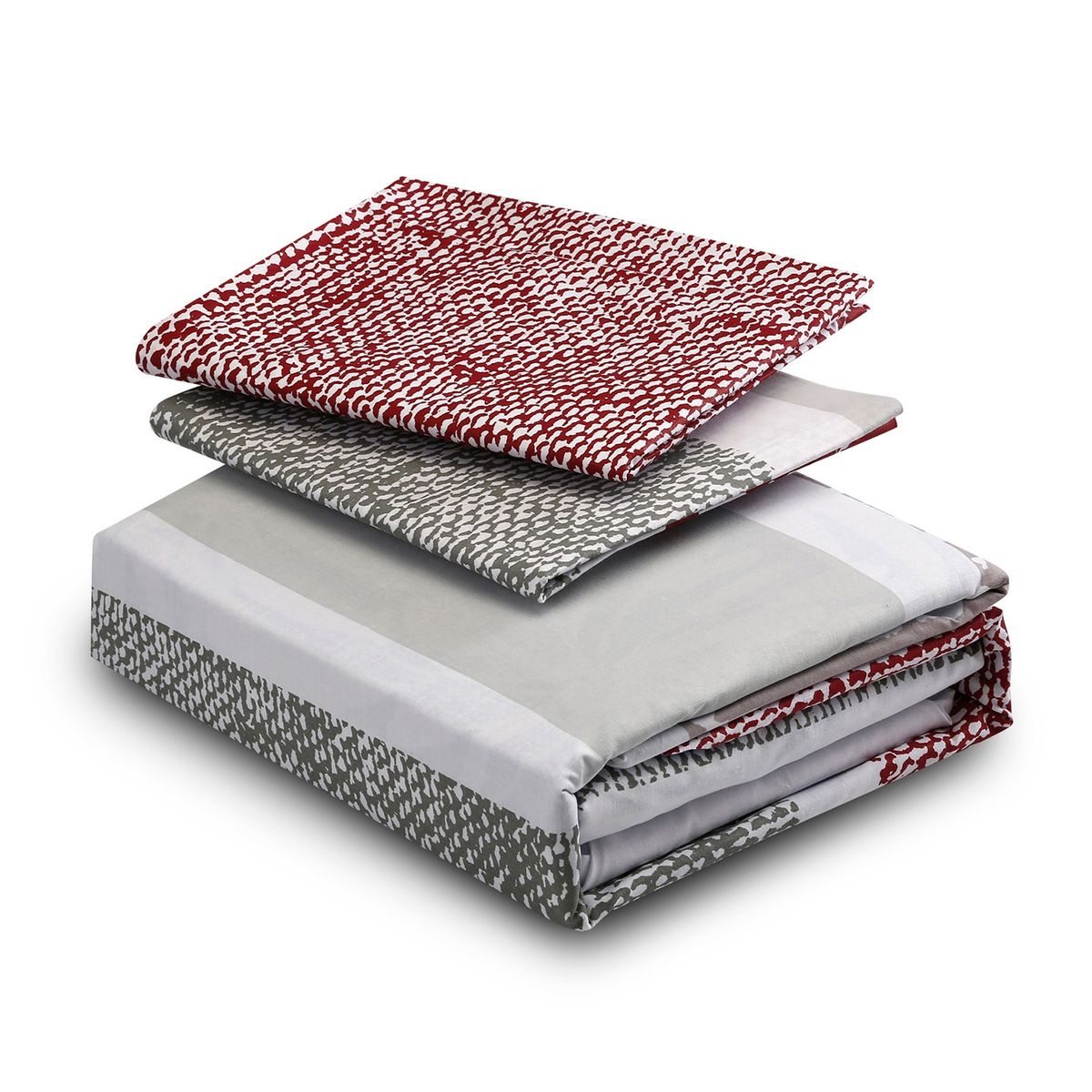 MALLORCA - Juego de Sabanas T144 Plus 15Pz Telar Burdeo