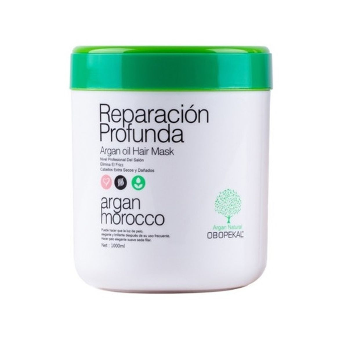 OBOPEKAL - Crema Reparación Profunda Argan Oil Hair 1000ml Obopekal