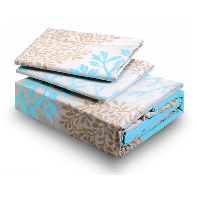 Imagen 2 del producto Juego Sabanas 144 Hilos Plus Superking Coral Turquesa