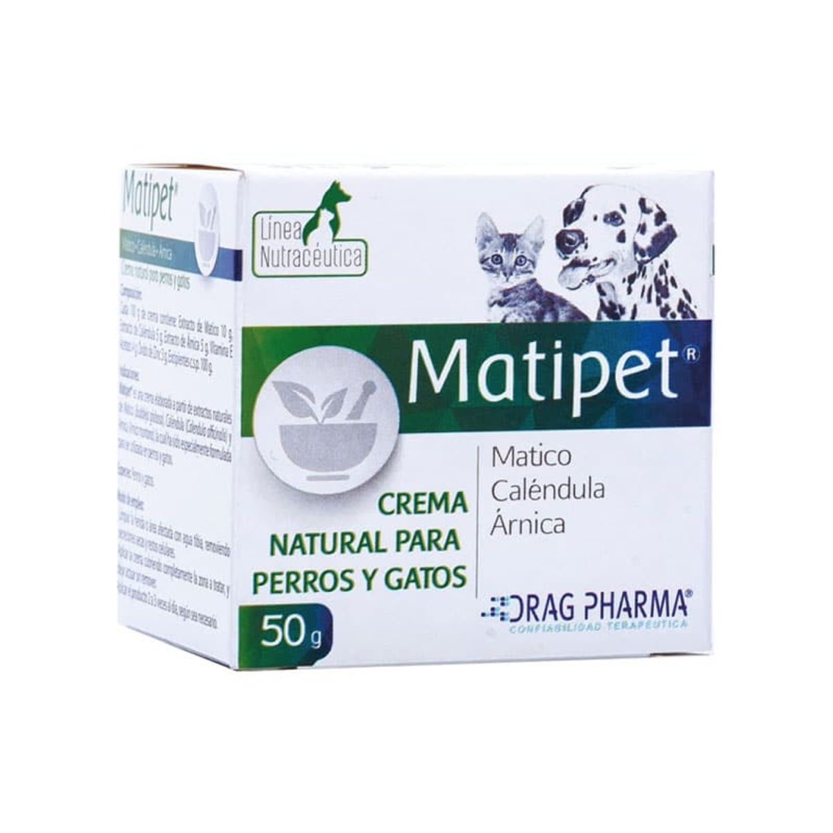 DRAG PHARMA - Pomada Cicatrizante Matipet Heridas Perros y Gatos 50gr