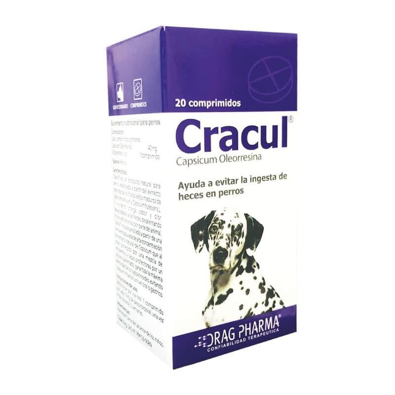 DRAG PHARMA - Cracul Suplemento Evita la Ingesta de Heces Perro, 20 Comp