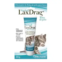 DRAG PHARMA - Lax Drag Suplemento Gato Elimina Bolas de Pelo, 90 Gr