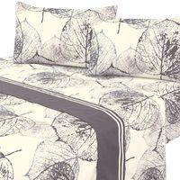 Juego de Sabanas 144 Hilos 2Pz Catalina Grey