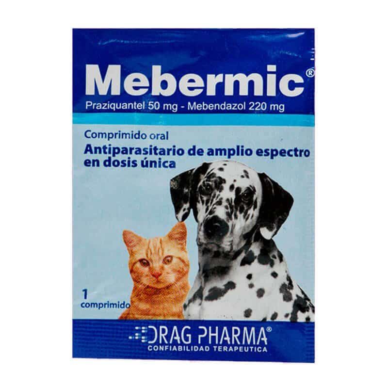 DRAG PHARMA - Mebermic Antiparasitario Interno Perro y Gato, 2 Tabletas